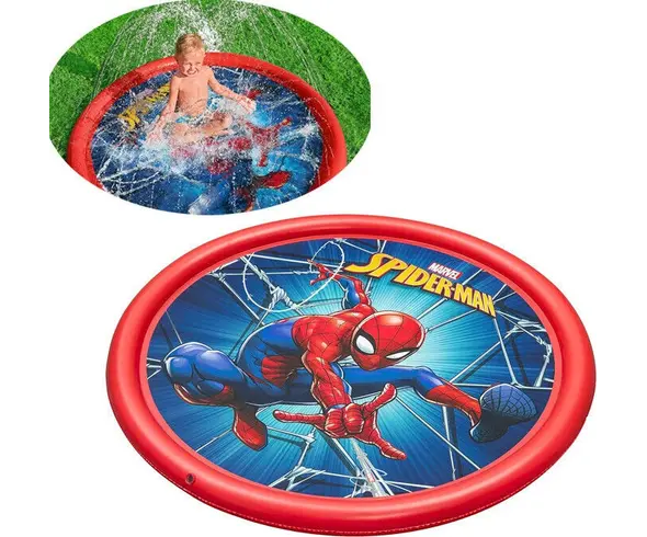Alfombra de juegos acuáticos para niños Splash Pad 165 cm Spiderman Pool Garden