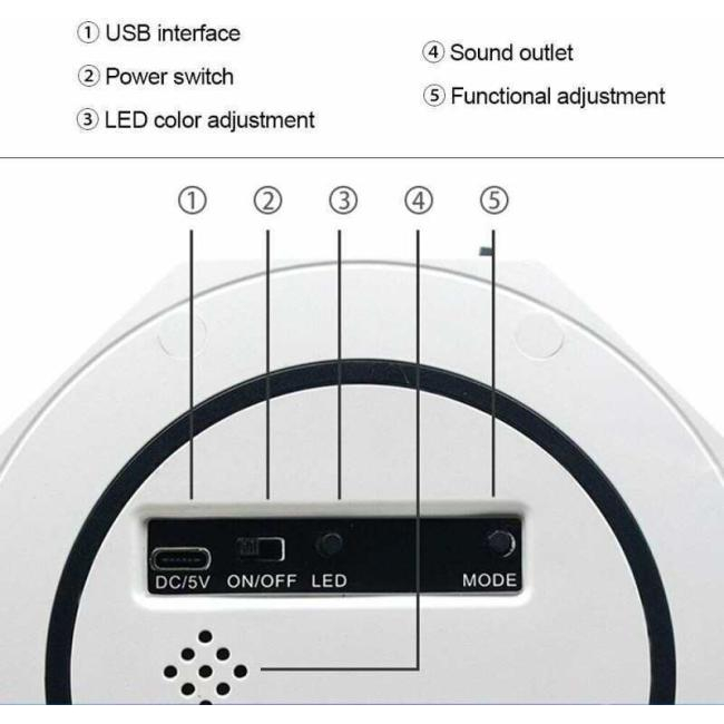 Proyector lámpara LED Bluetooth altavoz USB RGB DJ efectos con música desde...