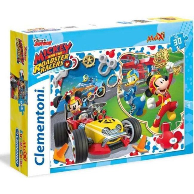 Puzzle 30 piezas Maxi Disney Mickey y Roadster Racers Clementoni Kids