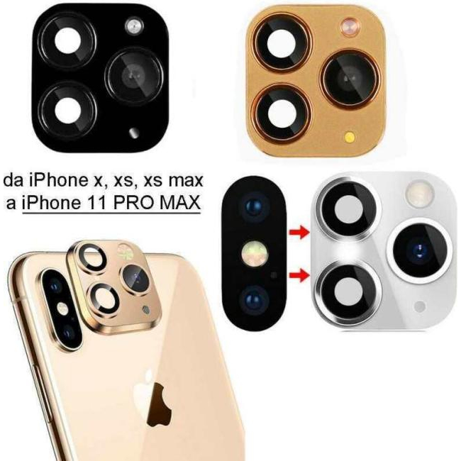 3 pegatinas de cámara falsas de iPhone X XS Max a iPhone 11 PRO MAX con lente...