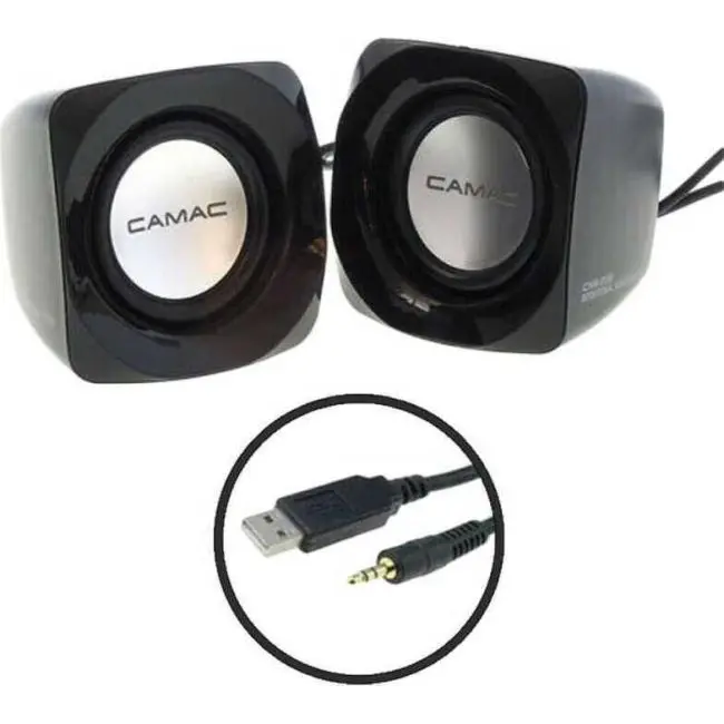 Par de altavoces de PC jack de 3,5 mm USB portátil CMK208 audio sonido música...