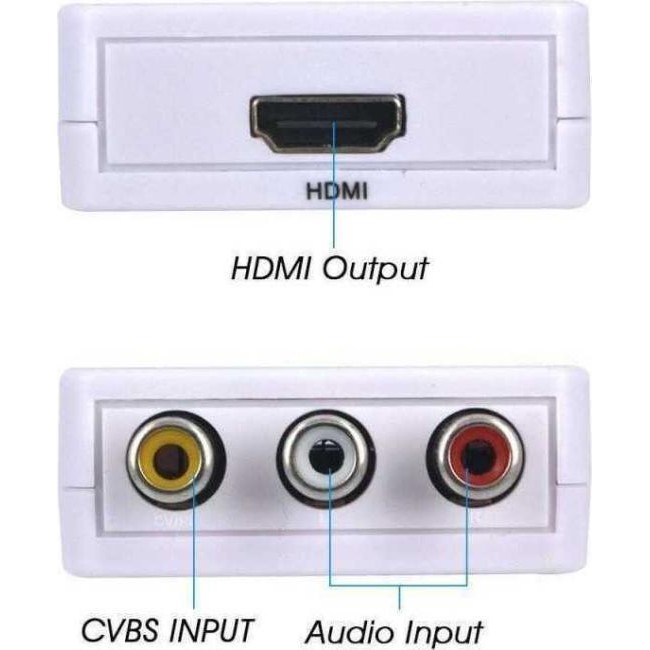 Convertidor de adaptador HDMI a AV Soporte 2AV CVBS Video TV Señales de audio...