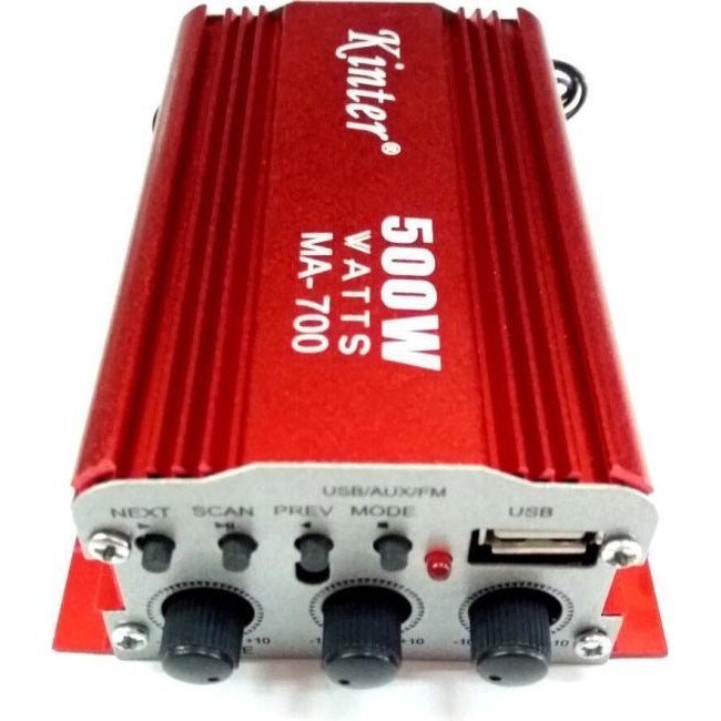 Amplificador HI-FI 2 canales de radio FM RCA L/R USB 500 watts 80 DB audio 2