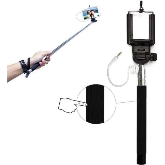 Abrazadera de palo selfie telescópica ajustable y palo extensible 3