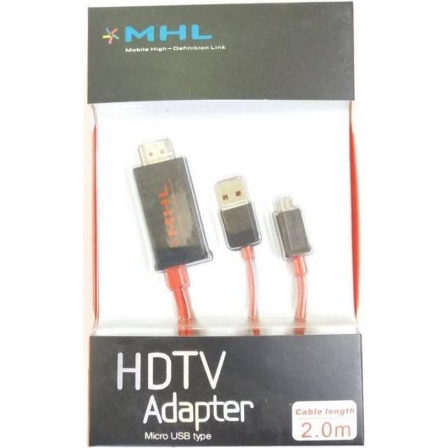 HDMI USB Micro USB Adaptador Cable 2 Metros HD TV Teléfono Smartphone Conector