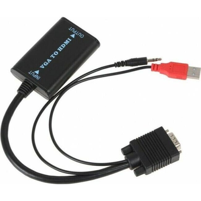 Cable adaptador y conversor de audio VGA a jack HDMI cable 3.5mm 12Cm tv USB