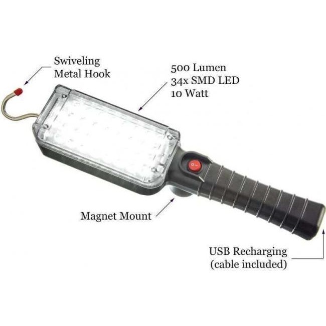Lámpara LED portátil 700 lm gancho de trabajo mecánico automático con cable...