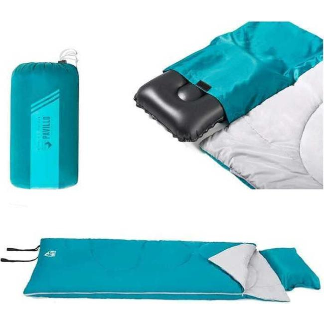 Saco de dormir de invierno Bestway 190X84 cm cojín viaje camping acolchado