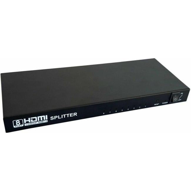 Concentrador divisor de señal HDMI FULL HD 1080P 8 salidas amplificadas 3D...