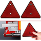 2x reflectores triangulares rojos para Remolques de caravana